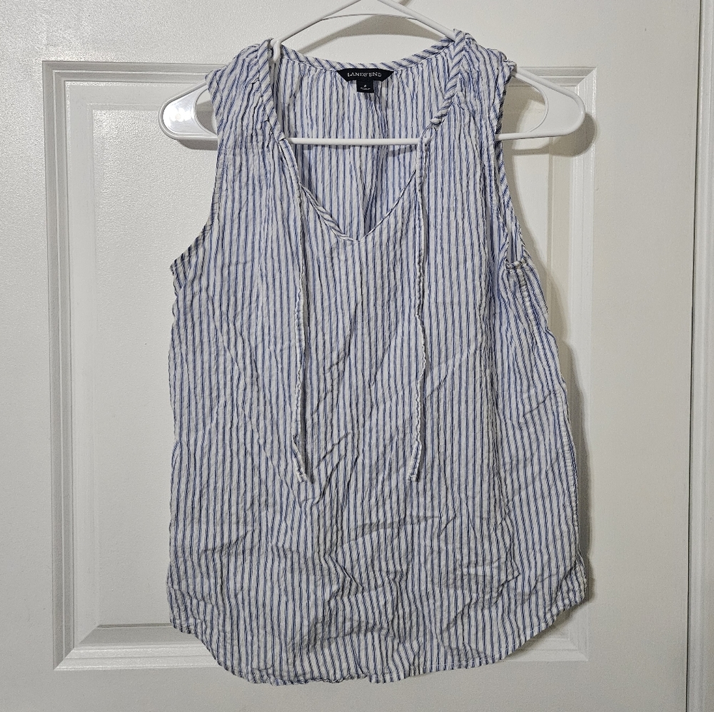 Lands end striped tank top blouse